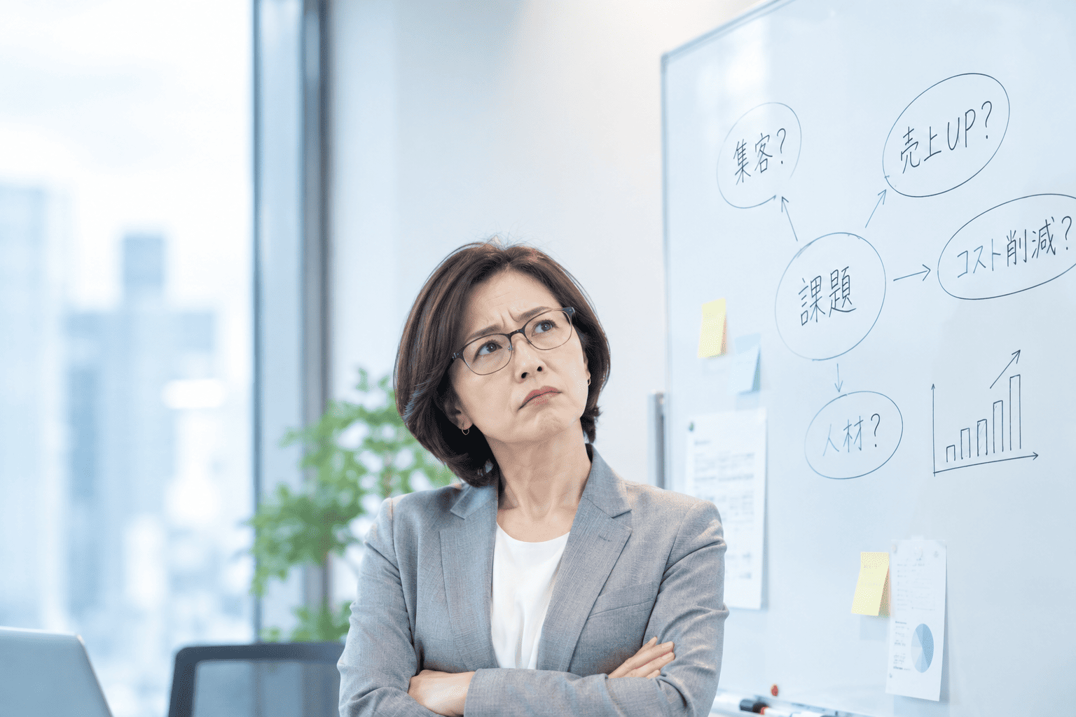 悩んでいる経営者