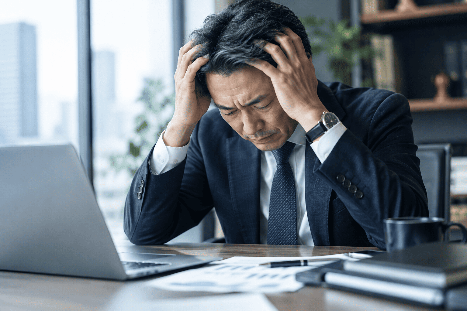 悩んでいる経営者
