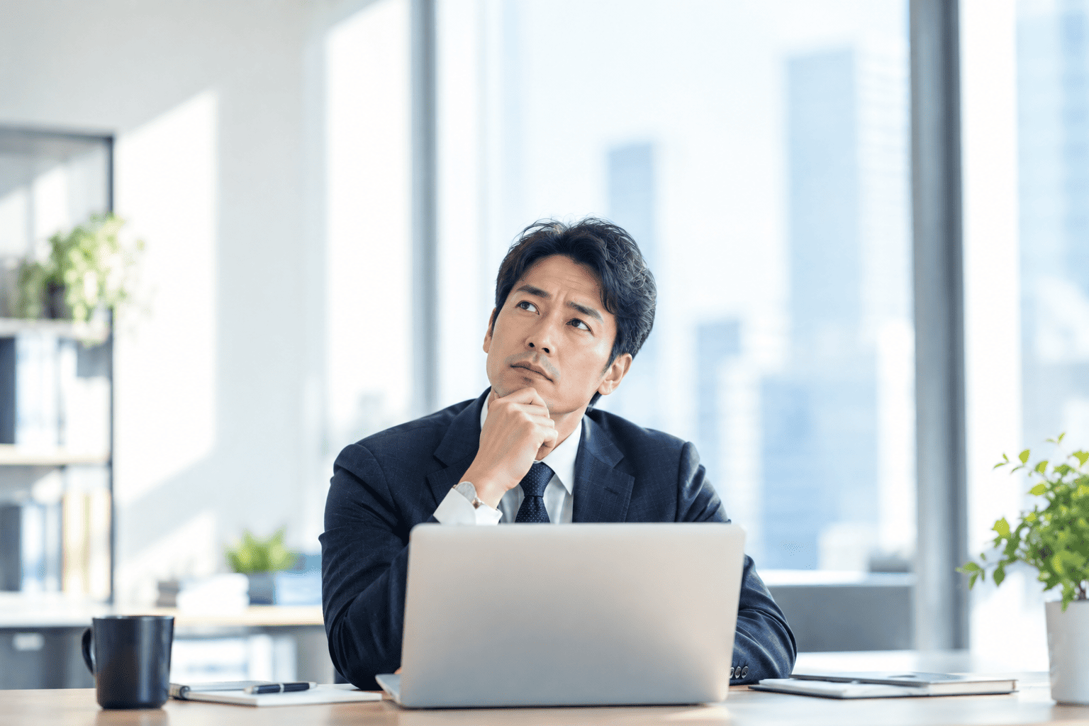 悩んでいる経営者